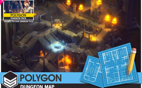 POLYGON Dungeons Map - Low Poly 3D Art by Synty