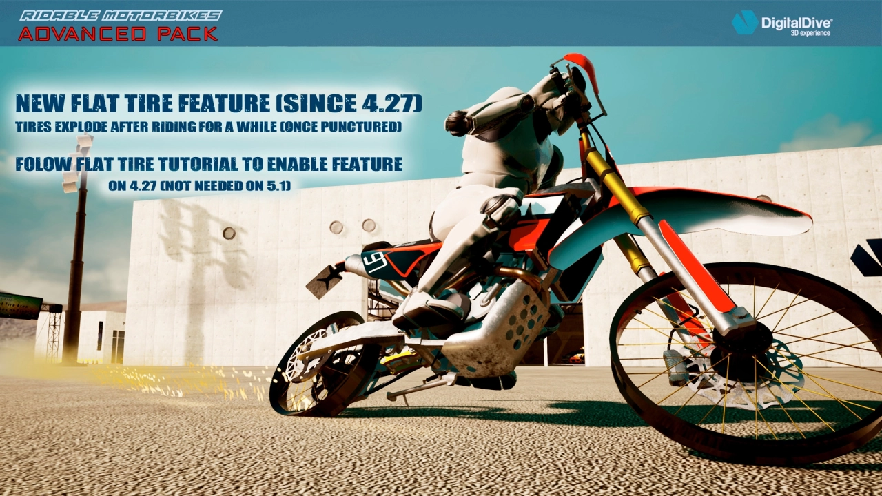 Screenshot #5 - Ridable MotorBikes: Multiplayer Advanced Pack - 3 Bikes - damage & animations