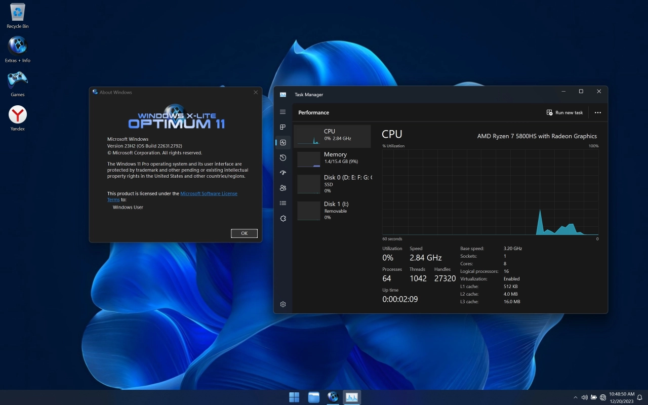 Screenshot #9 - Windows X-Lite Optimum 11 23H2 Pro (22631.2792)