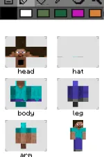 Screenshot #1 - SKIN EDITOR FOR MINECRAFT 0.9.4