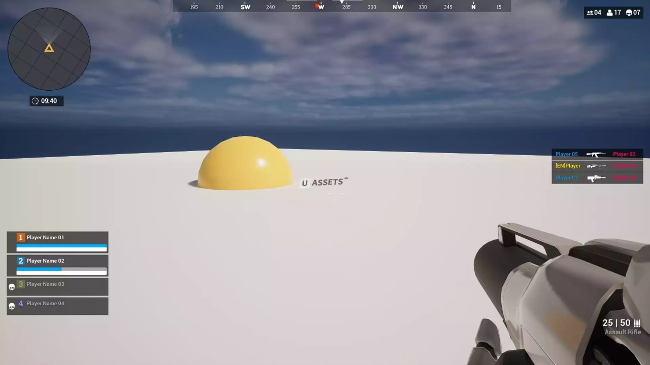 Screenshot #3 - FPS interface UI/HUD - Killfeed/Compass - Pack Kit Ready to play