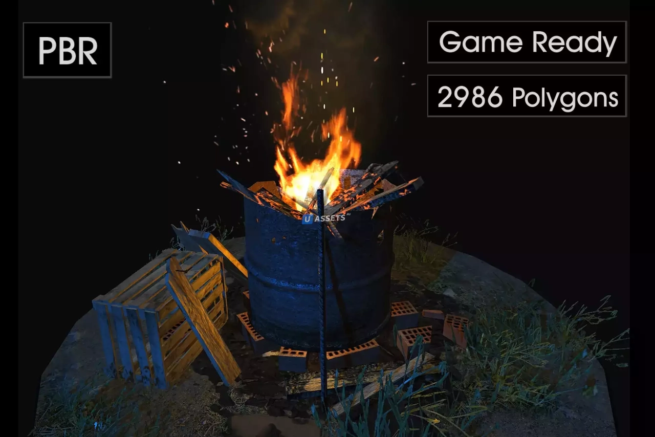 Screenshot #1 - Realistic Bonfire Type # 4 Barrel