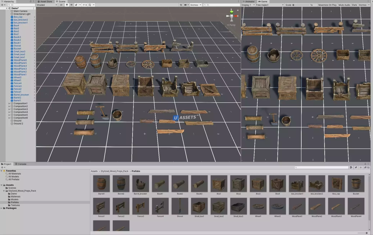 Screenshot #1 - Stylized Wood Props Pack