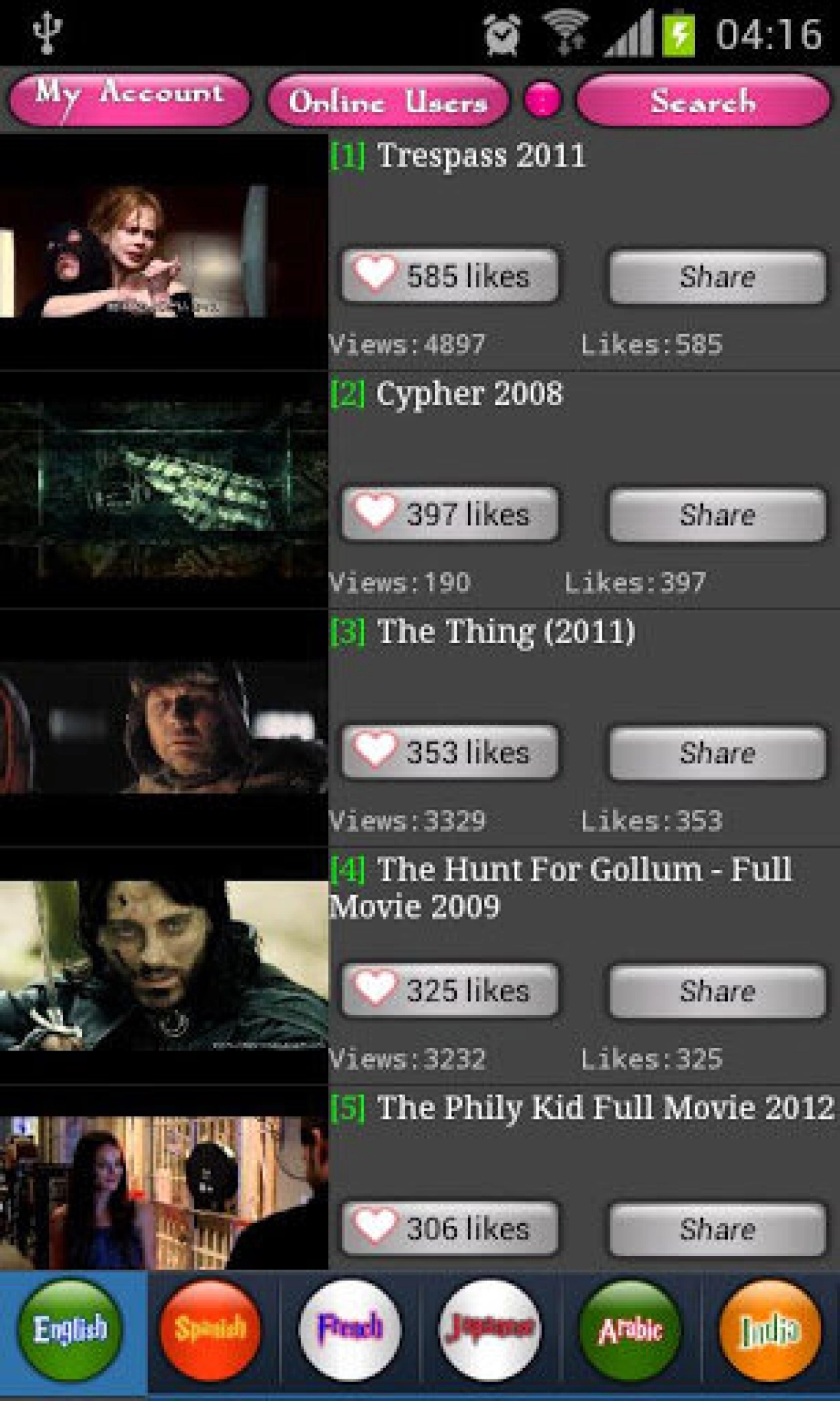 Screenshot #1 - MOVIETUBE 2.1.5