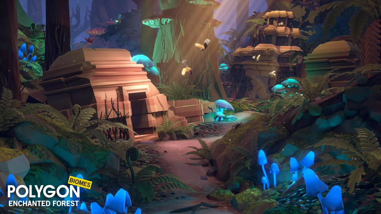 Screenshot #4 - POLYGON - Enchanted Forest - Nature Biomes - 3D Environment Art by Synty