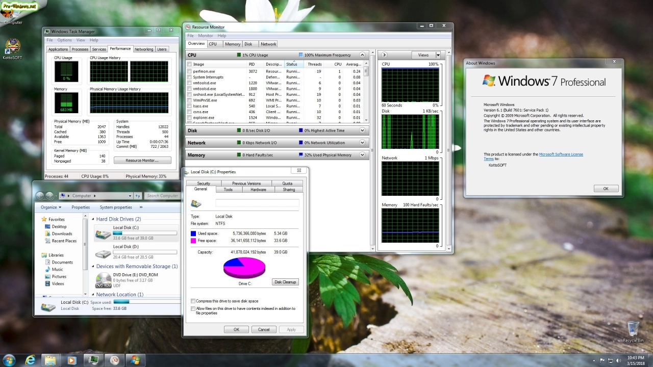Screenshot #9 - Сборка Windows 7 SP1 16 in 1 KottoSOFT (x86\x64) (Ru\En\De\Ua) [v.5\2018]