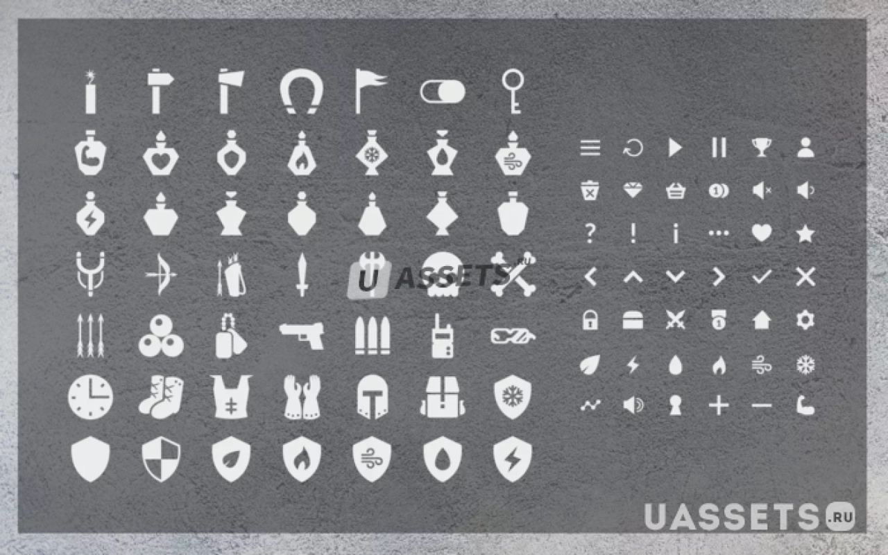 Screenshot #3 - Flat black universal GUI, 4k UI Kit - over 400 PNG files!