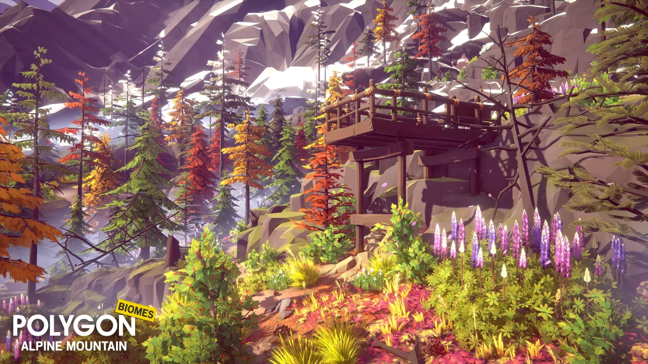 Screenshot #1 - POLYGON - Alpine Mountain - Nature Biomes (URP)