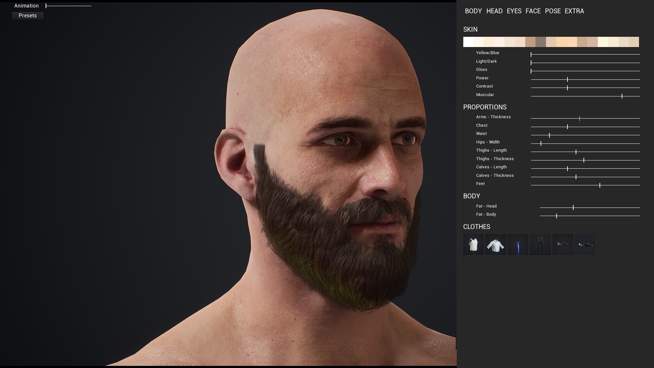 Screenshot #7 - Character Customization: Male (UE 5.7)