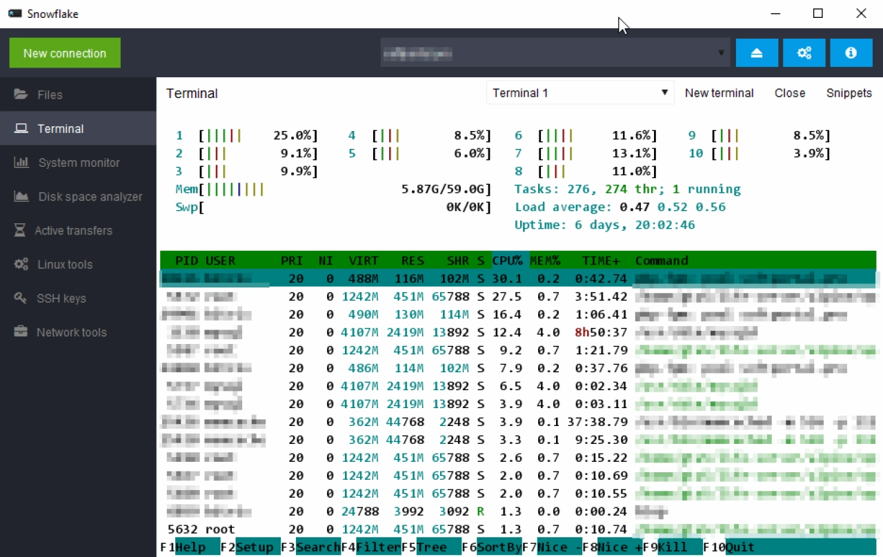 Screenshot #2 - Snowflake SSH-клиент
