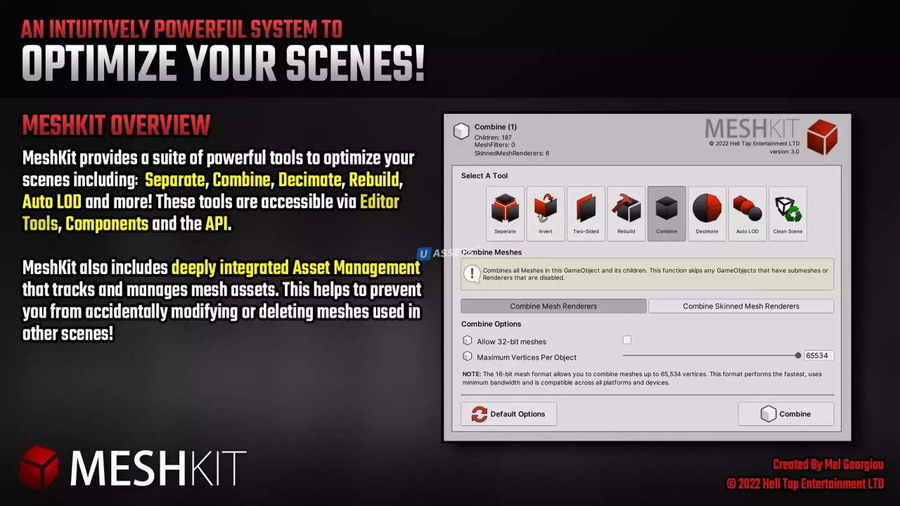 Screenshot #2 - MeshKit - Mesh Decimation, Separation, Combining and Editing Tools