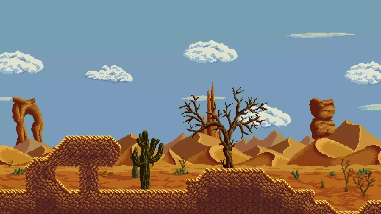 Screenshot #2 - Pixelart Samurai Sideview Tileset - #1 - Wasteland