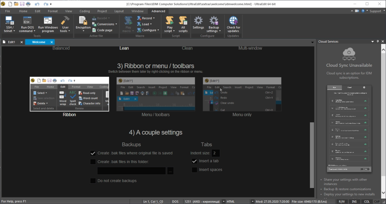 Screenshot #1 - UltraEdit v31.1.0.36 + x64 + portable + rus
