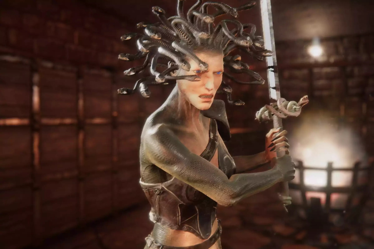 Screenshot #4 - Medusa (Female) Human & Snake Mythology Pack PBR - Fantasy RPG
