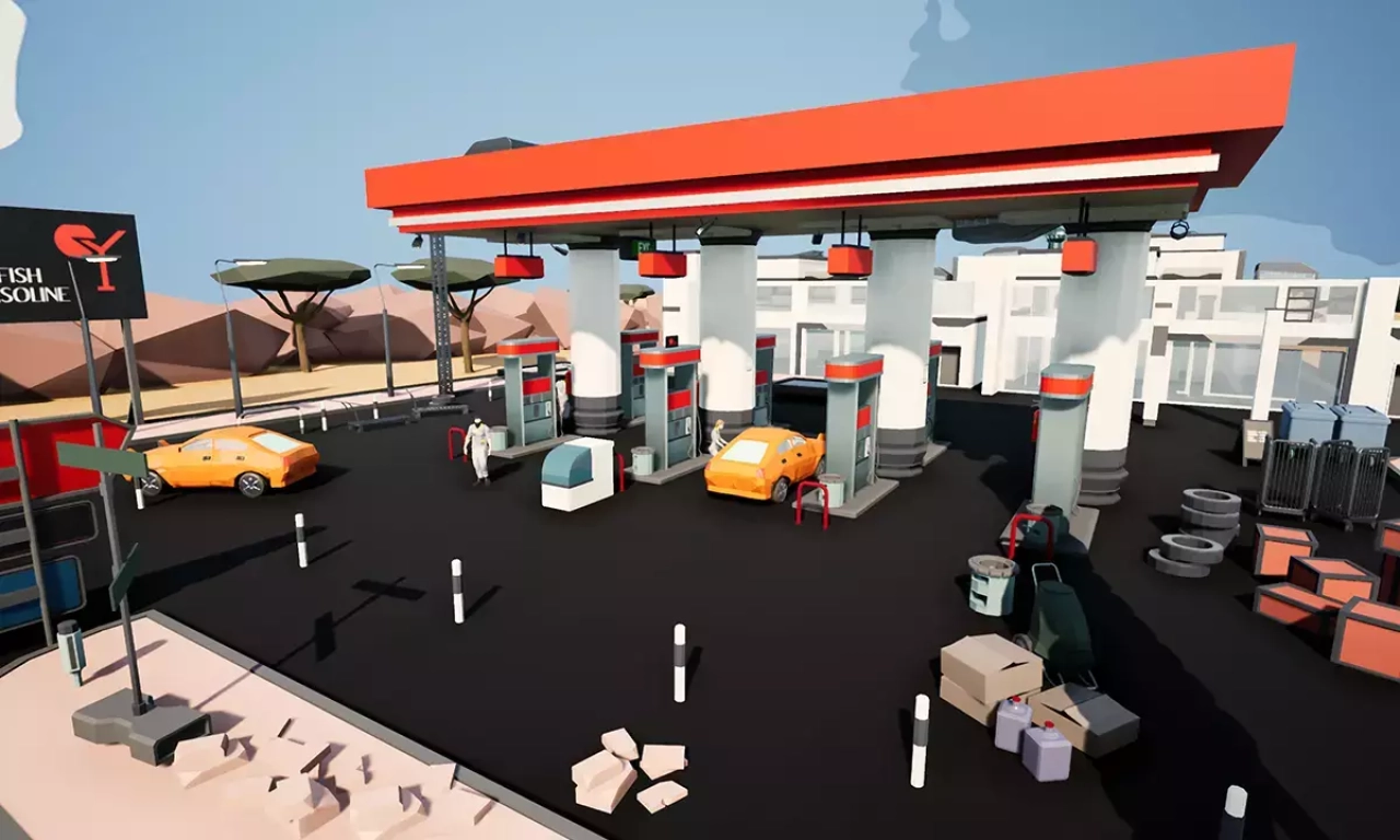 Screenshot #3 - Low Poly Gas Station Set