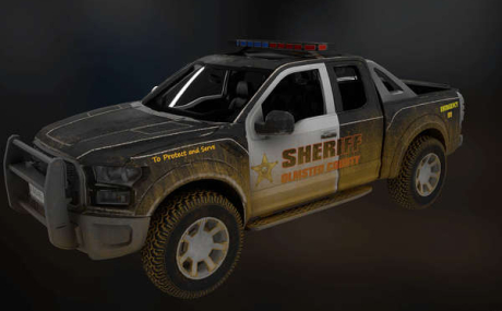 Police Vehicle: (Animated/Driveable)