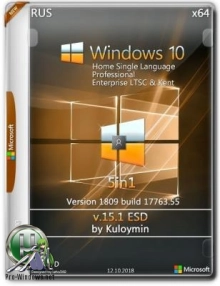 Windows 10 (v1809) x64 5in1 by kuloymin v15.1