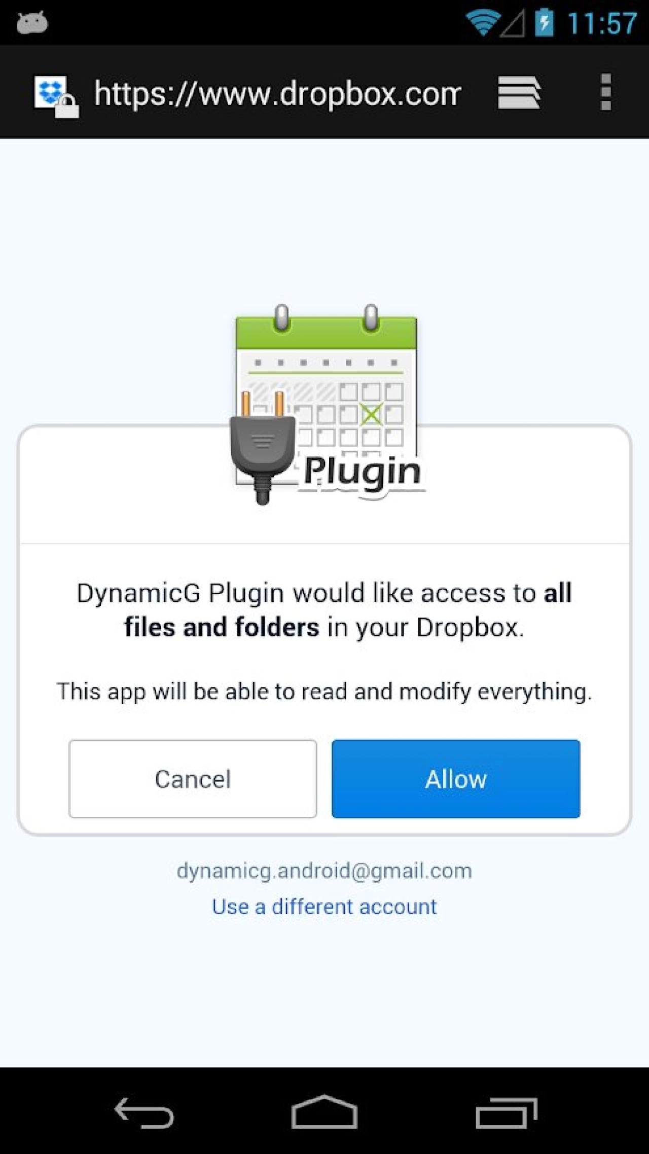 Screenshot #3 - DYNAMICG DROPBOX PLUGIN 7.90