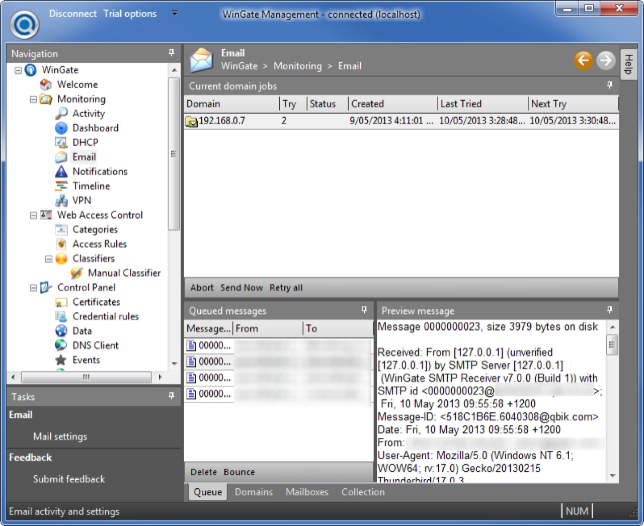 Screenshot #1 - Прокси сервер WinGate v9.0.8 для Windows