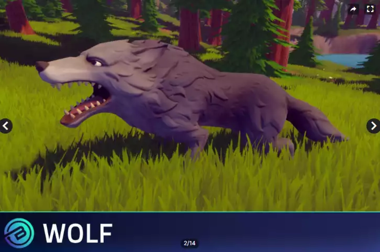 Screenshot #1 - Stylized Wolf - RPG Forest Animal