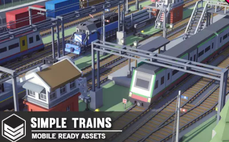 Simple Trains - Cartoon Assets