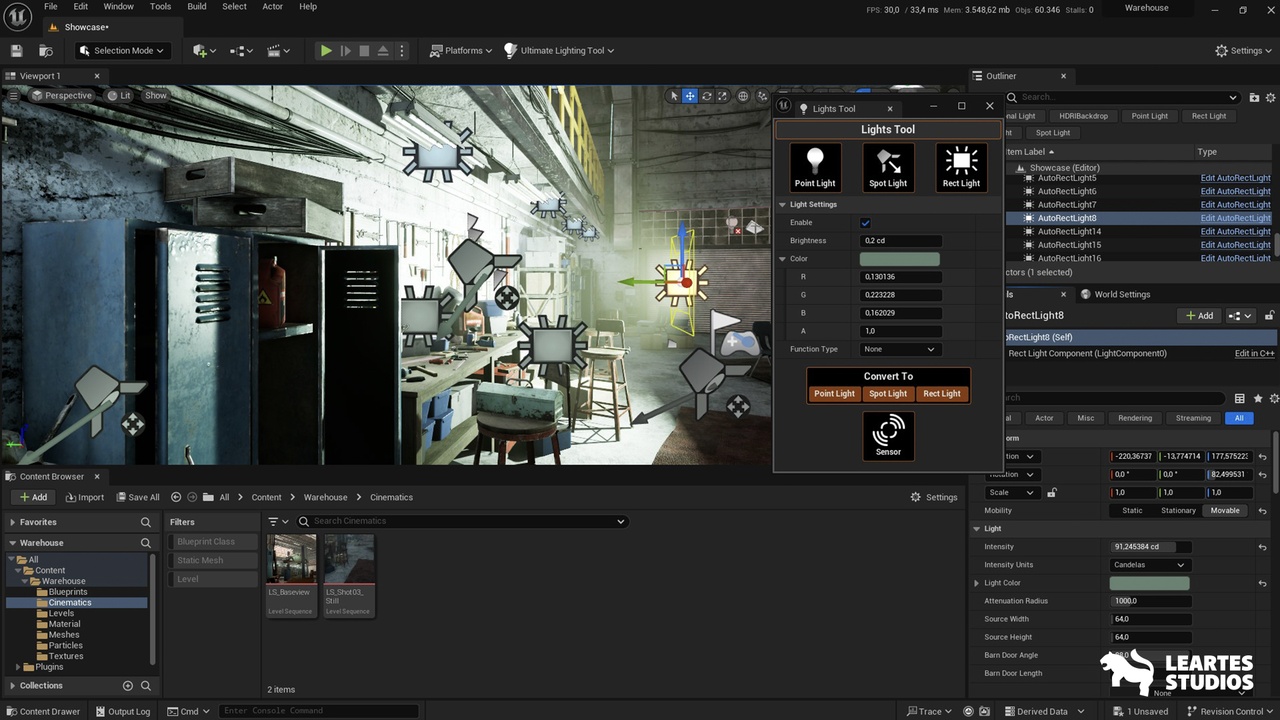 Screenshot #5 - Ultimate Lighting and Camera Tool (ULCT) v1.2  UE5.6