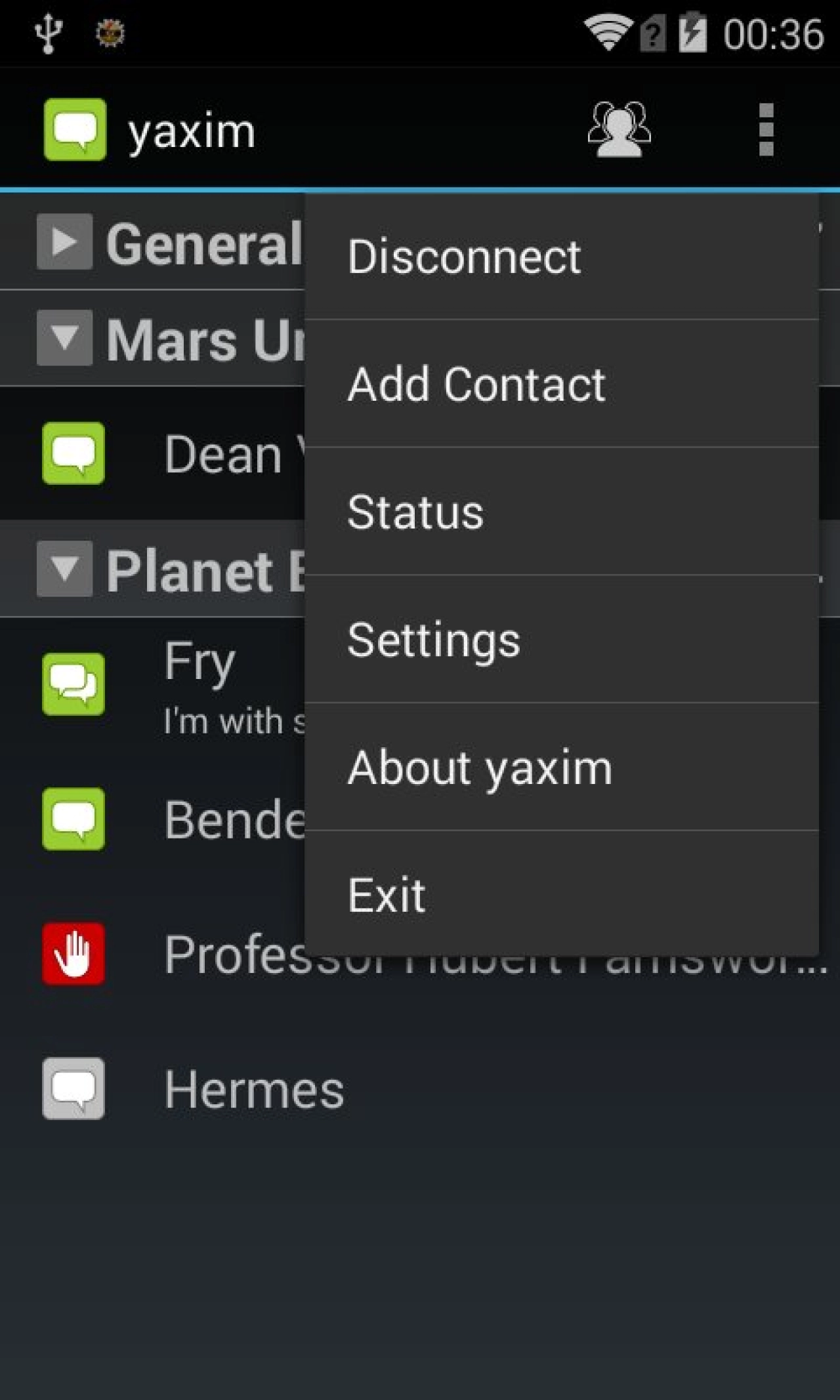 Screenshot #3 - YAXIM 0.9.9B