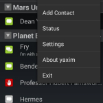 Screenshot #3 - YAXIM 0.9.9B