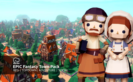 EPIC Fantasy Town - Low Poly 3D Art