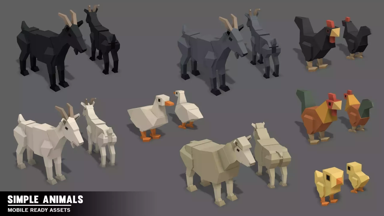 Screenshot #2 - Simple Farm Animals - Cartoon Assets