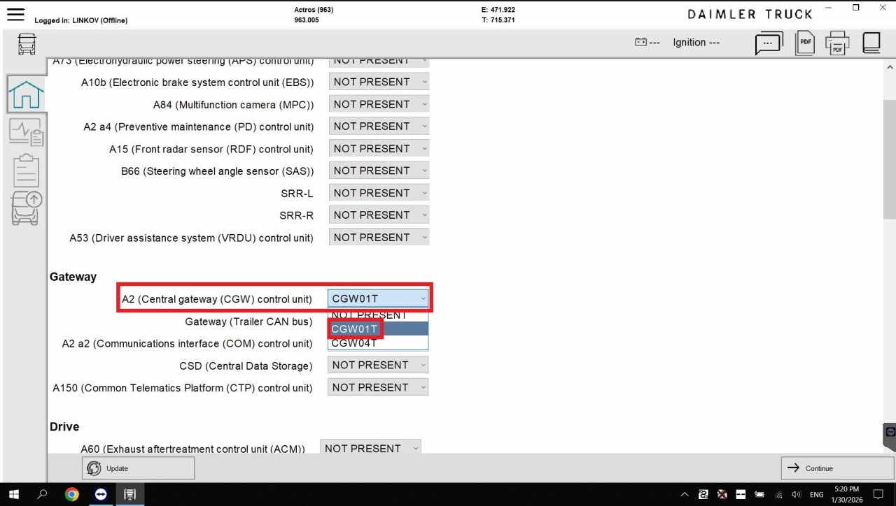 Screenshot #4 - Daimler Truck 01.2026 C4 VCI (Xentry Trucks) (Acronis)