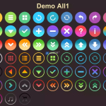 Screenshot #1 - 6000+ Flat Buttons Icons Pack