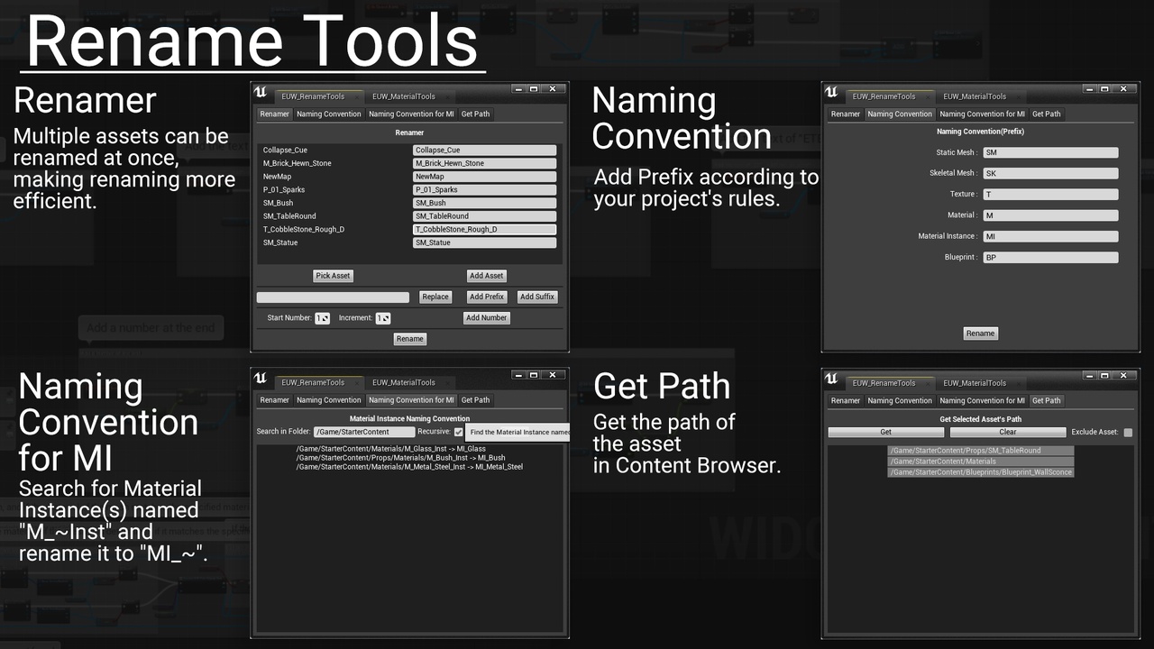 Screenshot #1 - Editor Utility Collection UE5.1+