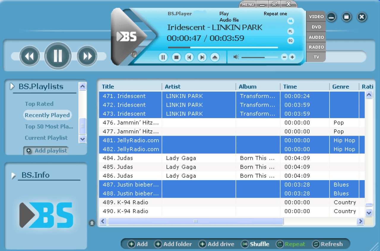 Screenshot #2 - BS.Player Pro 2.78.1094