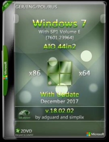 Windows 7 SP1 7601.23964 AIO 44in2 (x86/x64)