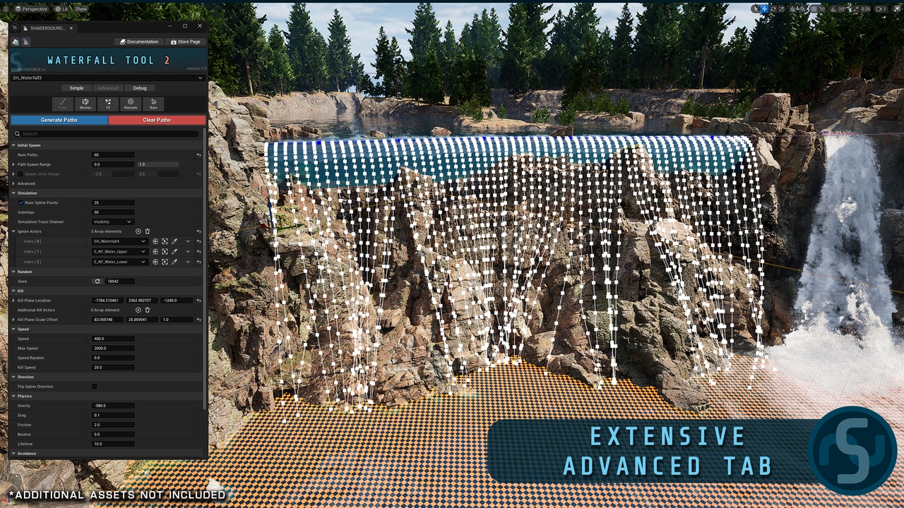 Screenshot #5 - SHADERSOURCE - Waterfall Tool 2 (UE5.7)