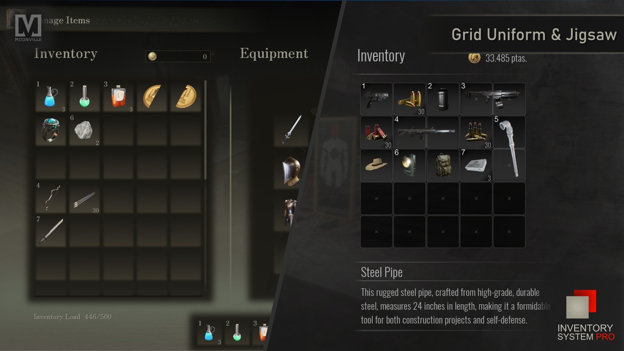Screenshot #2 - Inventory System Pro by Moonville (UE5.5) - готовый инвентарь