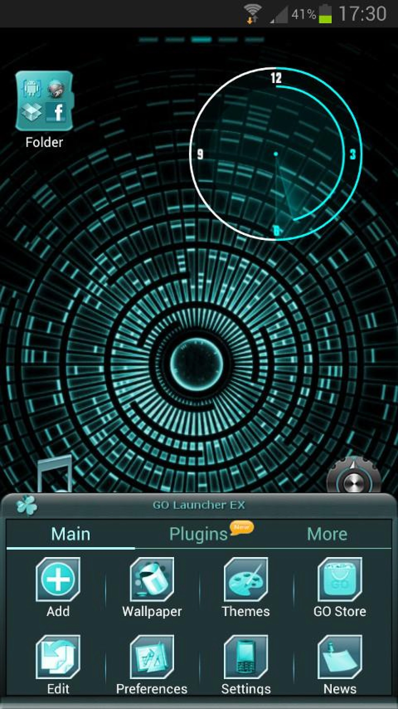 Screenshot #4 - THEME CYANOGEN GO LAUNCHER EX 1.38