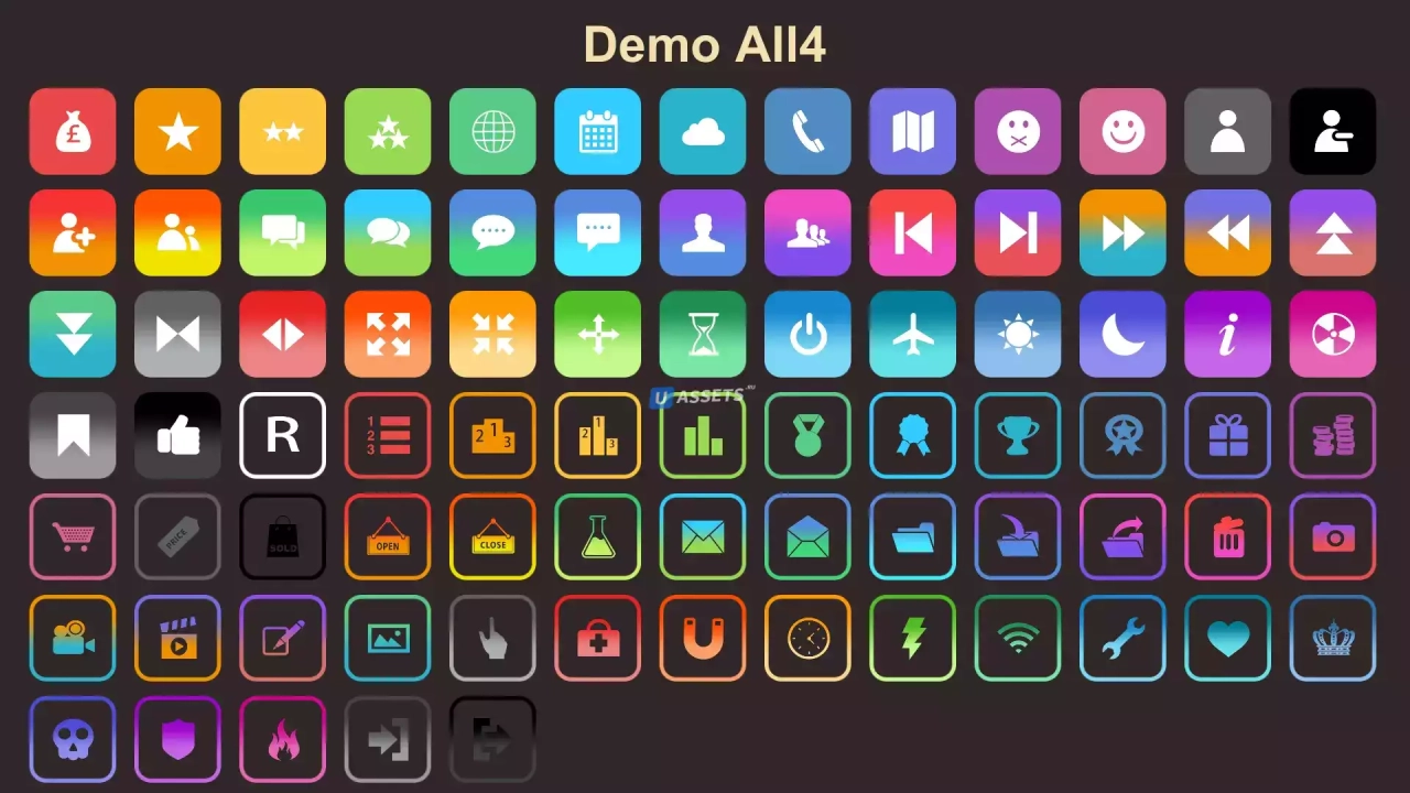 Screenshot #4 - 6000+ Flat Buttons Icons Pack
