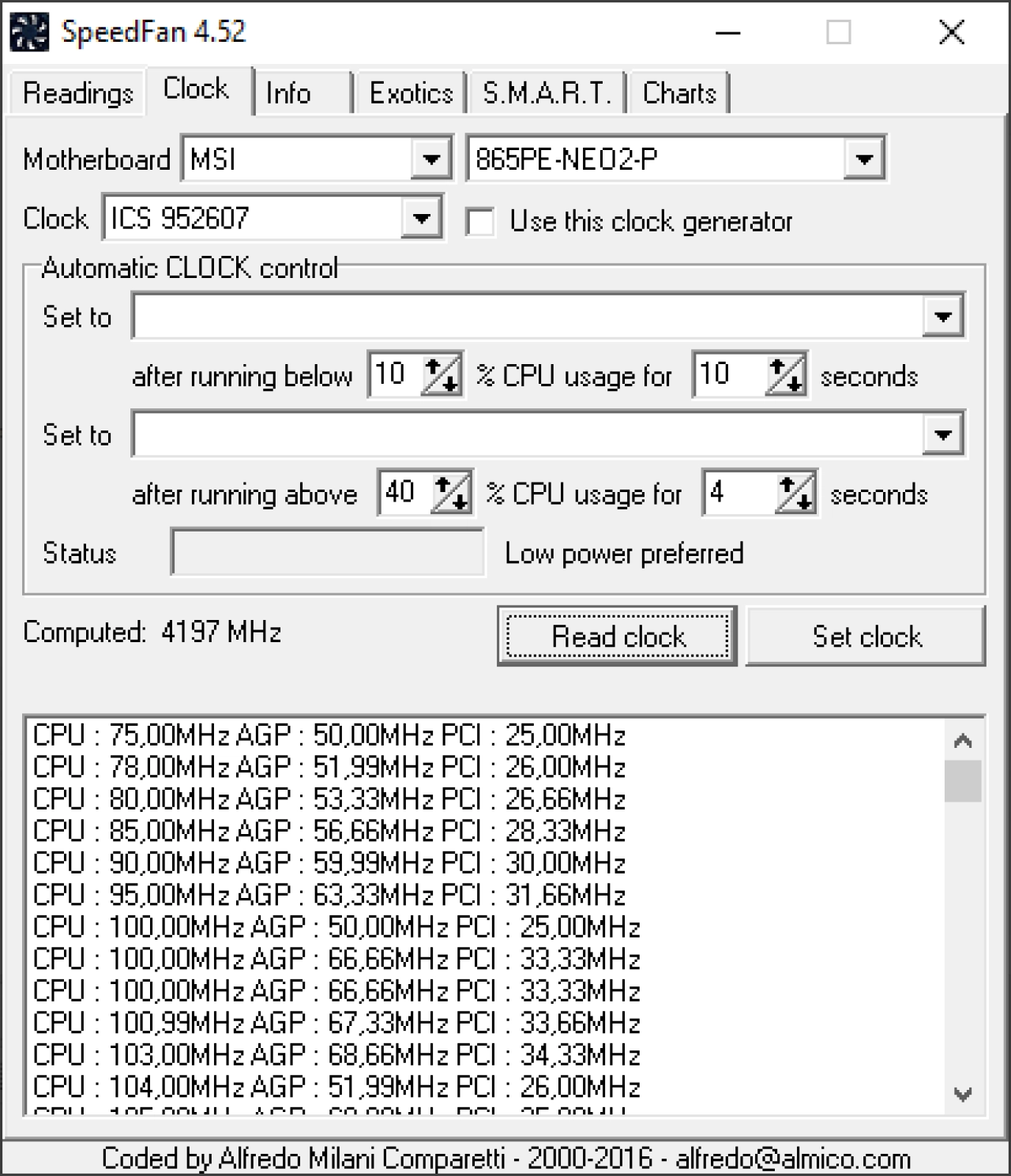 Screenshot #4 - SpeedFan 4.52 Final