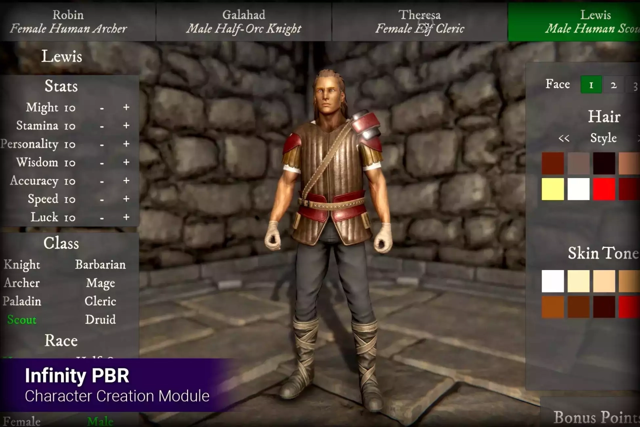 Screenshot #1 - Modules - Character Creation / New Game Scene