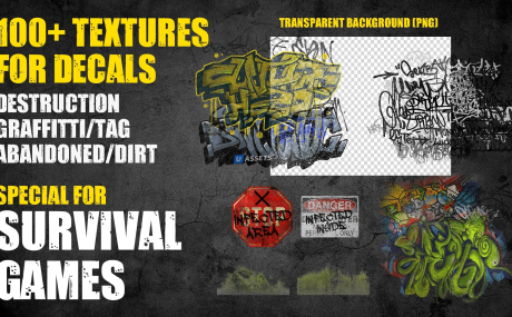 Survival Game Graffiti and Dirt Texture Set