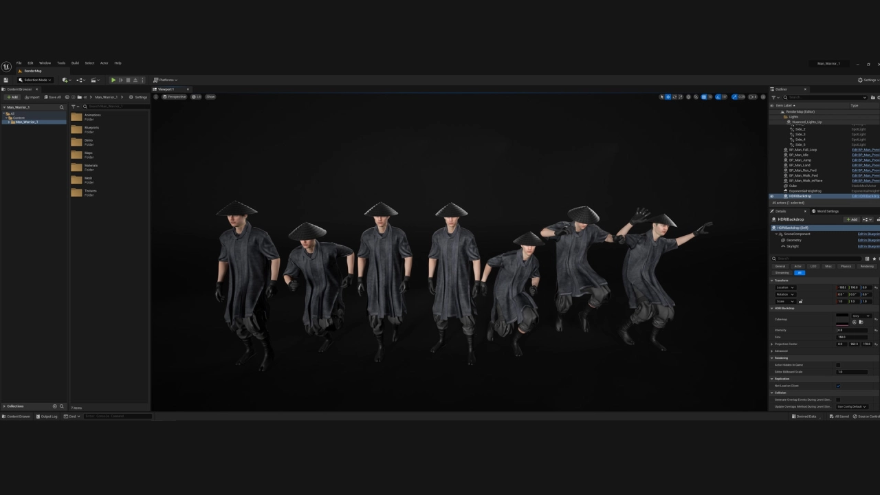 Screenshot #2 - UE5 Man Warrior - Modular - Rigged