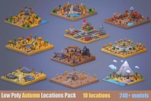 Low Poly Autumn Locations Pack