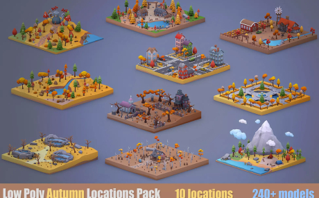 Low Poly Autumn Locations Pack