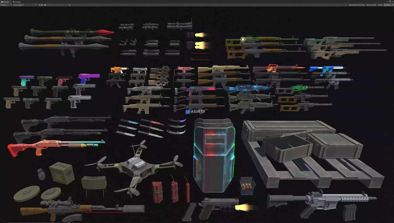 Screenshot #2 - Modern Low poly Guns And Weapons