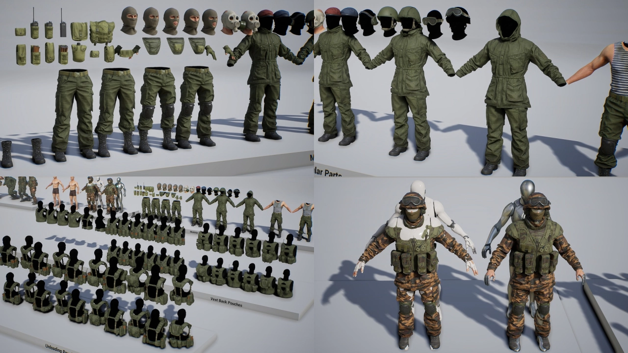 Screenshot #17 - Modular Soldier Pack Vol. 3 – Unreal Engine (5.7)