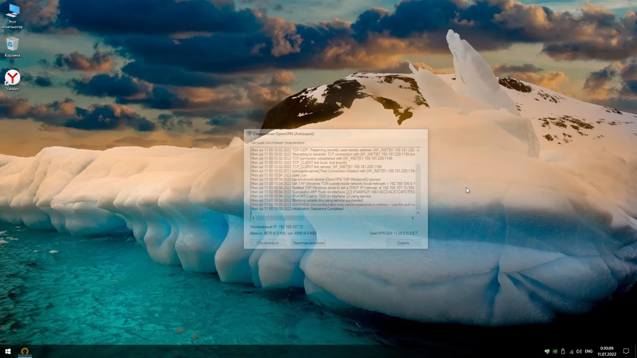 Screenshot #5 - Windows 10 Pro 19044.1806 x64 + OpenVpn by WebUser