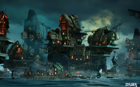 Stylized Pirate Port City