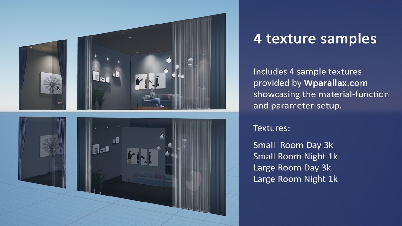 Screenshot #5 - Interior Mapping Shader — Имитация интерьера за окнами для Unreal Engine